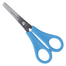 Westcott Children's Scissors, Blue, Right-Handed | Scissors with Integrated 5 cm Scale | Craft Scissors, 13 cm (5"), Ideal for Children's Hands | Rou