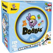 Asmodee | Dobble Kids | Fun Family Card Game | Fast-Paced Observation Game | 15 Min Playtime | 2-8 Players | Ages 4 and up | Tin Box & 55 Cards