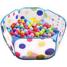 Tech Traders Kids Ball Pit, Indoor & Outdoor Play Tent Playpen Ball Pit Pool with Blue Zippered Storage Bag (Balls not Included)