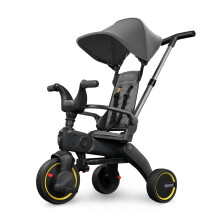 DOONA Liki Baby Trike S1 - Premium Foldable Toddler Tricycle with parent handle for ages 10 Months to 3 Years - Grey