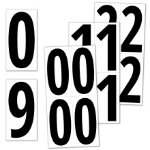 40 Pieces, 150mm - Large Number Stickers, Waterproof Vinyl Stick On Numbers - Black Numbers