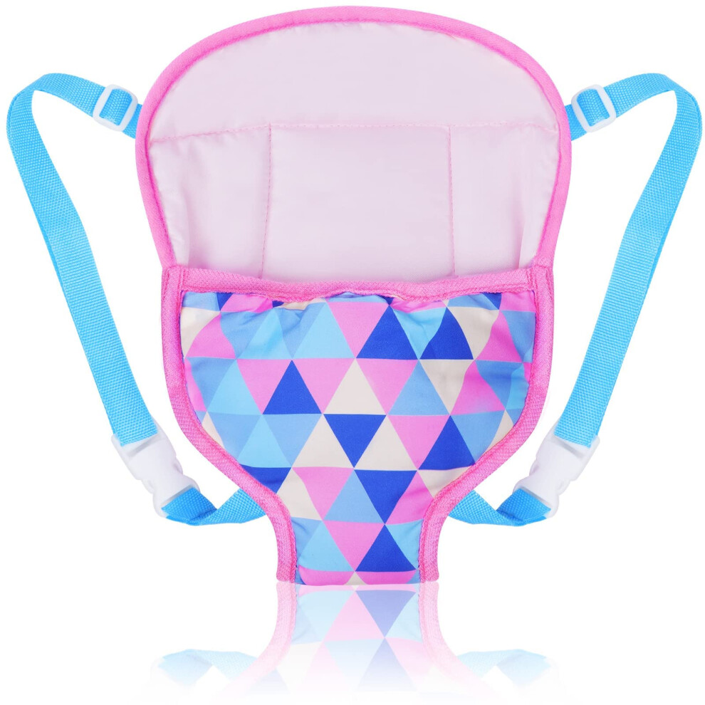 Photos - Doll Accessories Aolso Baby Doll Carrier Storage Bag Backpack with Adjustable Straps, Front and Back Portable Bag for 14-18