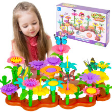 OSDUE Flower Garden Building Toy Set, 90PCS Flower Building Blocks Set for Indoor &Outdoor, Education Stem Toys for 3 Year Old, Toddler Toys Gifts fo