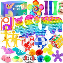 Lubibi Fidget Toys Pack,30 Pcs Fidget Sensory Toys Set for Kids Adults ADHD