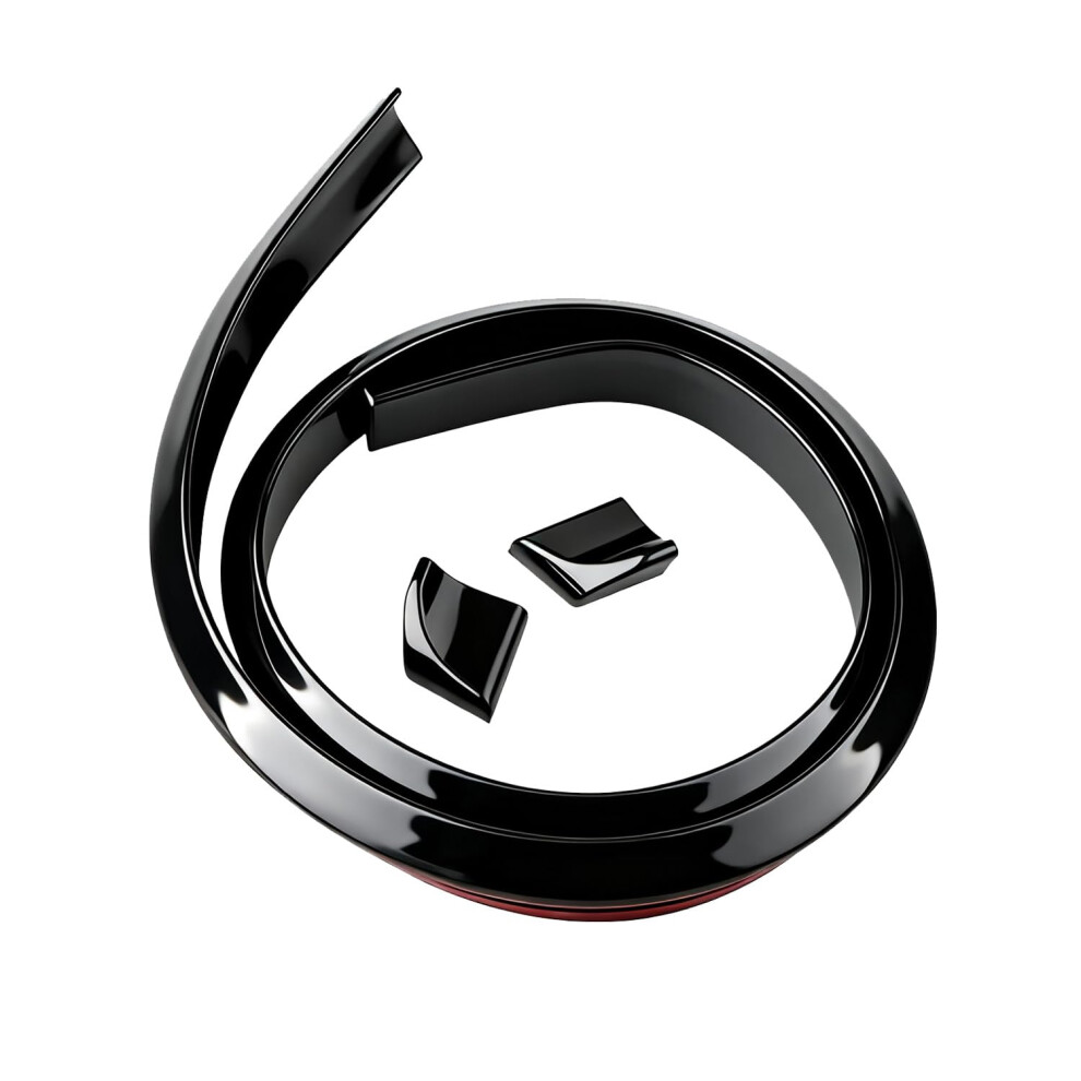 Universal Car Spoiler Roof Lip With Gloss Flexible Polyurethane, For Most Vehicles Black 9455672905381