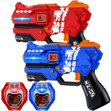 Laser Tag Guns Set of 2 Laser Tag with Digital LED Score Display Vests for Teens,Family and Adults Fun,Birthday Gift Toys for Kids Ages 6 7 8 9 10 11