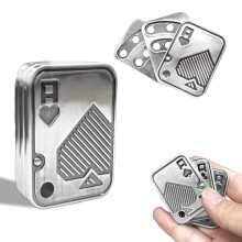 3 Layer Fidget Slider, Relieve Stress Hand Spinners Toy (Silver A)