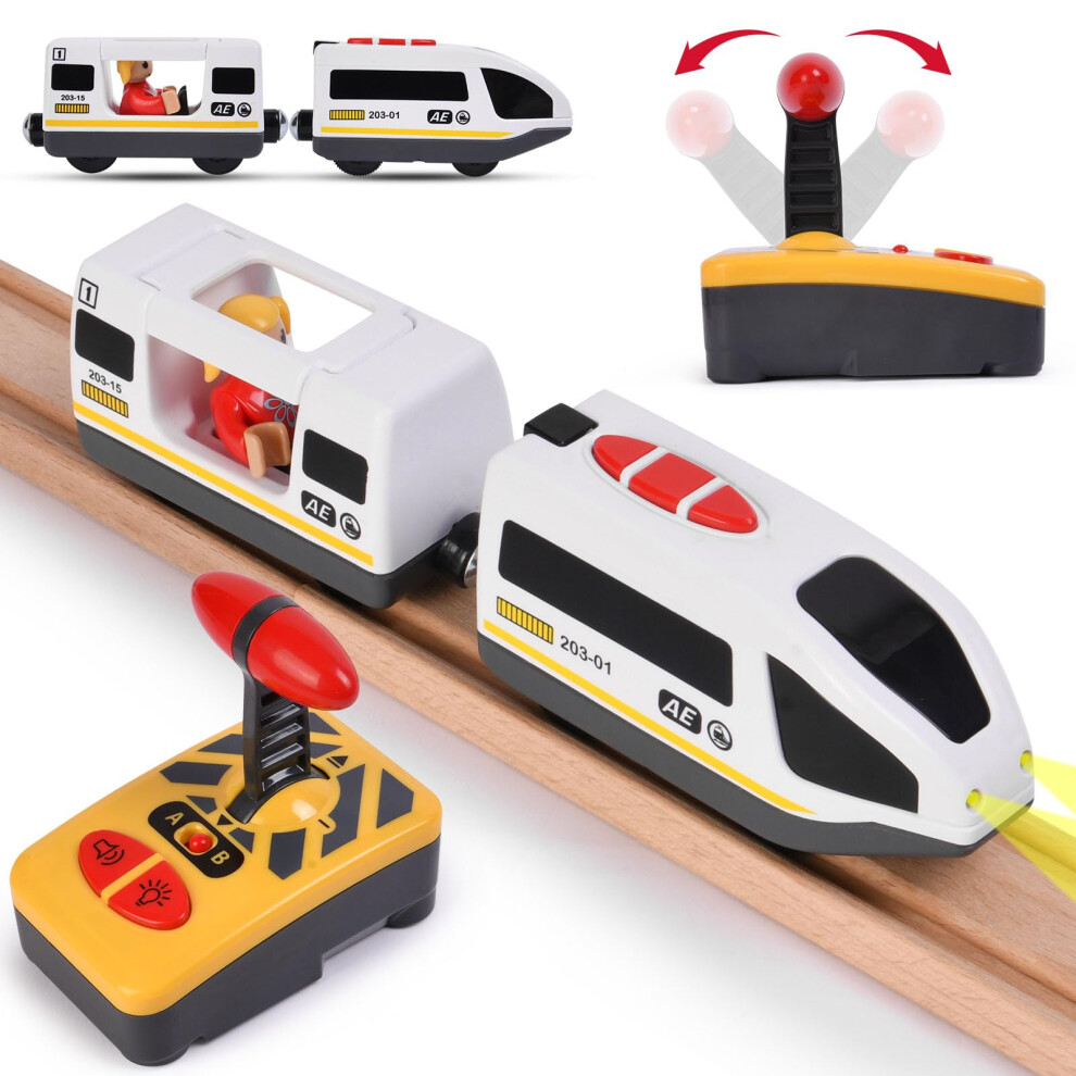 HOTUT Battery Operated Train for Wooden Track, Battery Operated Locomotive Train for Toddlers, Battery Powered Toy Train for Kids with Magnetic Conne-image-OPC-PRGVYNK-NEW