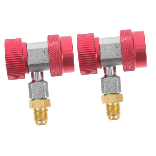 2PCS AC Quick Coupler Adapter for Car Air Conditioner System, Easy Installation, Wide Compatibility