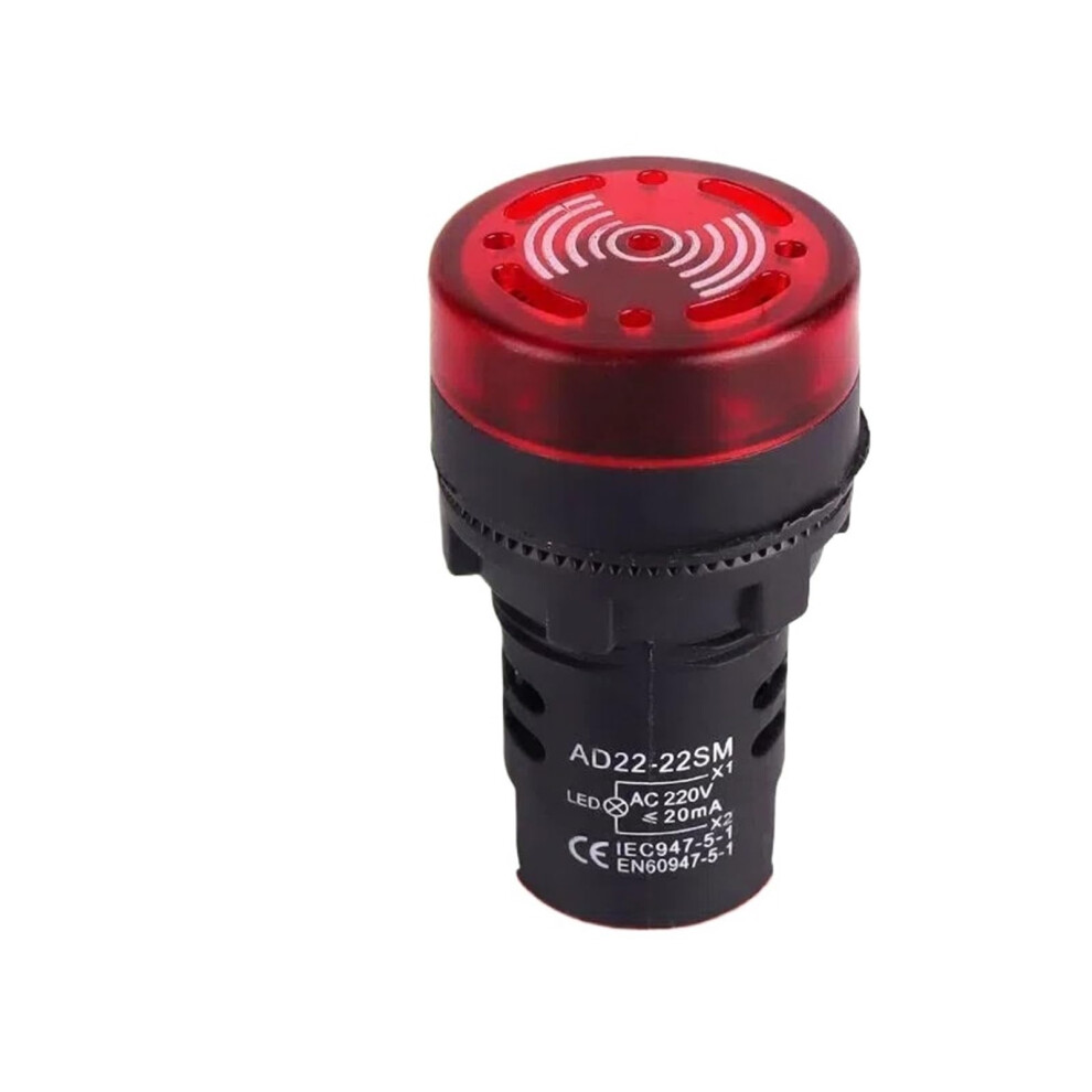 Industrial Warning Buzzer Alarm Siren With Led Light, Loud Audible And Bright Flash, 12V380v Ac Dc 9455672905589