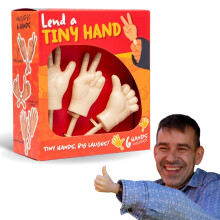 Boxer Gifts Tiny Hands on Sticks Prank - 3pk of Peace, Thumbs Up and Weird Wave - Silly Joke Gifts