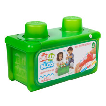 Jelly Blox 2-in-1 Storage Kit - Includes 30 Blocks - Toddler & Preschool Building Blocks Kids Can Squeeze, Stretch, Squish - Safety Tested & Ouch-Fre