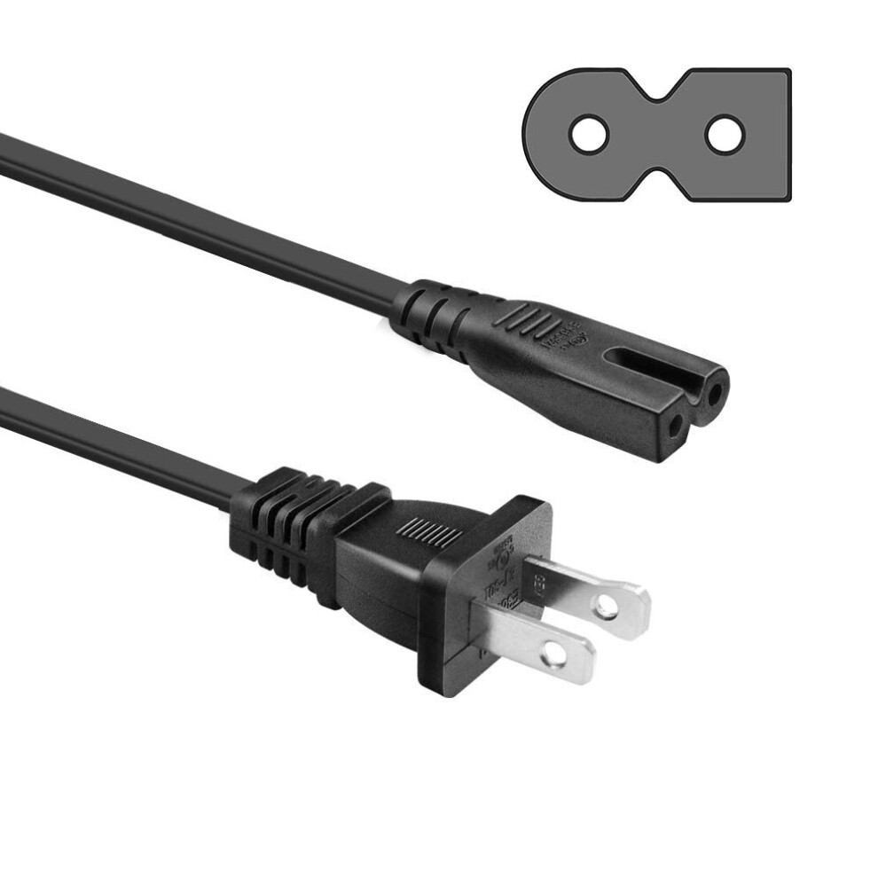 6Ft 2 Prong Power Cord Replacement For Technics Sxkn1600 Keyboard, Durable 18 Awg Cable With Safety Protection 9073542175964