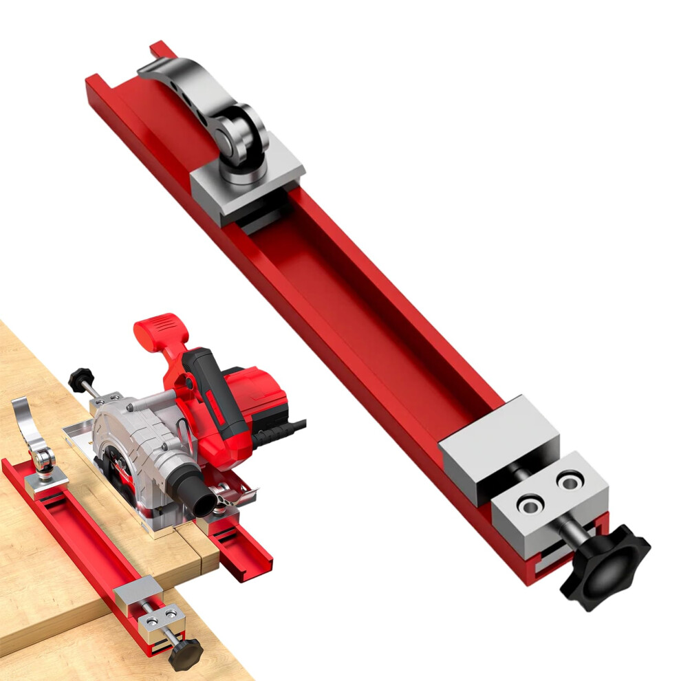 Adjustable Circular Saw Guide Rail With Double Lock For Precision Woodworking, 360Mm Aluminum Base 9174973528838