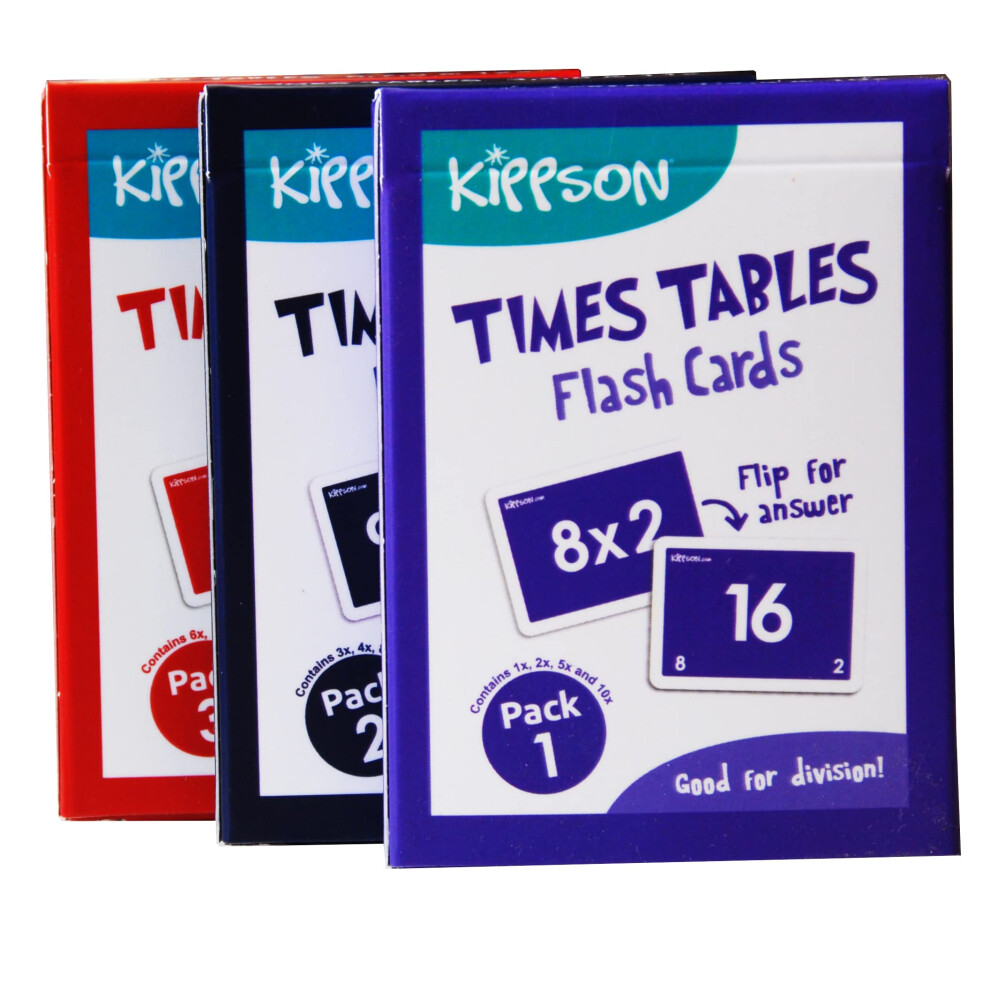 Photos - Educational Toy Kippson Times Tables Flash Cards - Multiplication and Division 2-in-1 set of 144