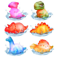 EUCOCO Bath Toys for 1 2 3 4 5 6 Year Old, Dinosaur Toys Gifts for 3-6 Year Old Boys Girls Baby Sensory Toys Easter Gifts Kids Birthday Gifts Present