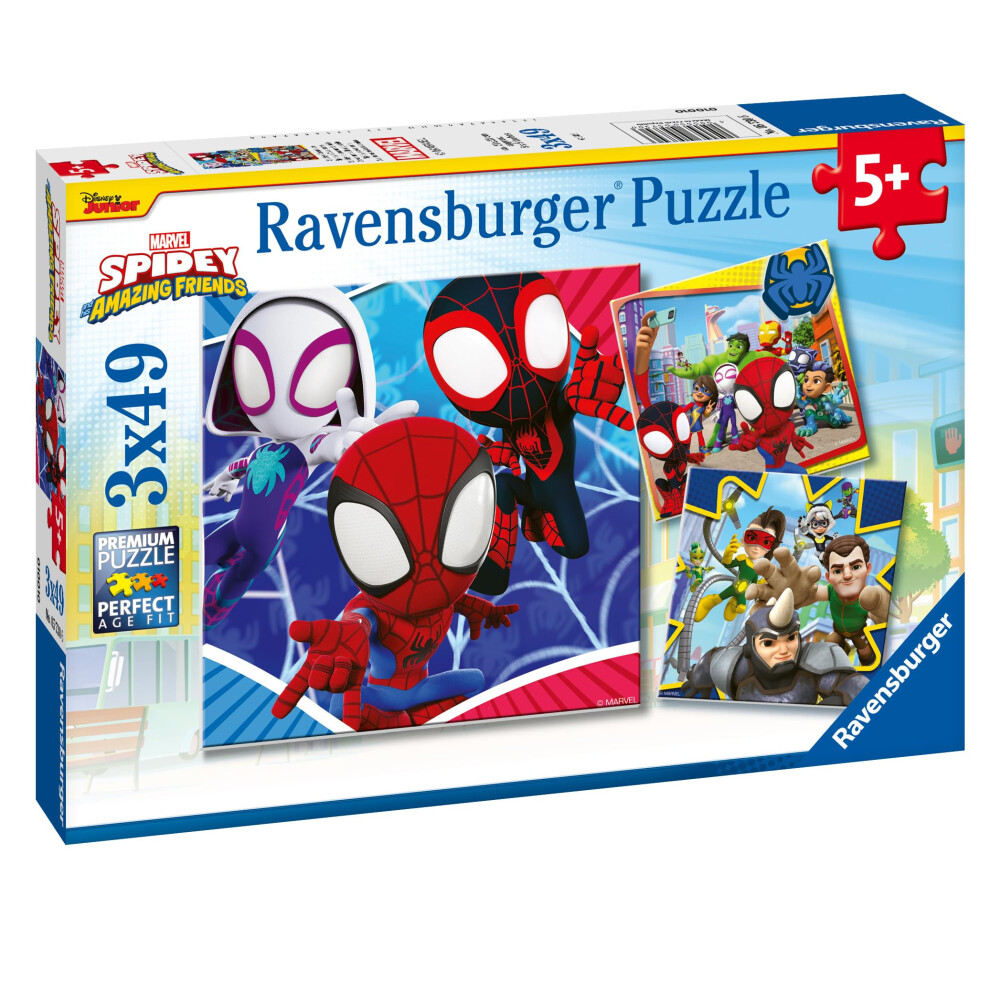 Ravensburger Spidey And His Amazing Friends 3X 49 Piece Jigsaw Puzzles