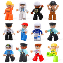 Large Magnetic Figures, 3 Inches Community Figures Set Compatible with LEGO, 12 Pieces STEM Learning Magnetic Play People for Boys Girls Age 3 4 5 6