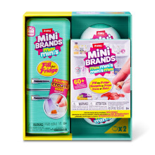 Mini Brands Fill the Fridge S1 Playset + 2pk INT Capsules by ZURU, Miniature, Mini, Food, Foodie, FoodTok, Collectible, Unboxing, Toy, Stocking Stuff