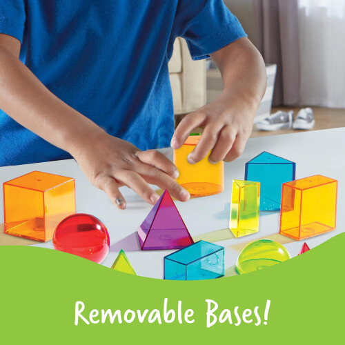 Learning Resources Learning Resources View-Thru Geometric Shapes, Ages 8–12, Transparent 3D Maths Shapes, Hands-On Geometry Learning Tool 2