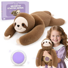 Joyreal Weighted Plush Sensory Sloth with Hidden Pocket, 1.5kg Weighted Teddy Anxiety Relief Gifts for Stress & Sleep Aid, for Adults Children 4 5 6