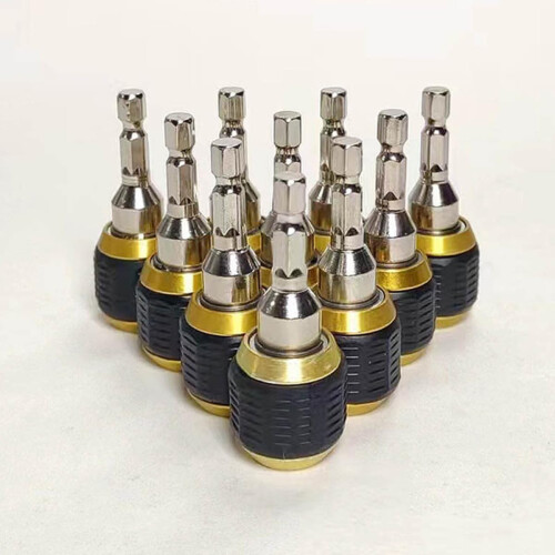 Impact Drill Adapter Set 2Pcs 60mm 1/4 Hex Shank SelfLocking Socket Converter for Power Drill 2