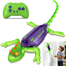 GraceDuck Glow-in-the-Dark Wall-Climbing RC Toy, Rechargeable Remote Control with LED Eyes, Climbing Walls, 360 Rotating