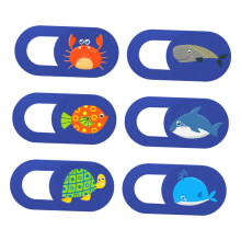 6Pcs Cute Cartoon Marine Animal Webcam Cover Set for Privacy Protection Laptops and Phones