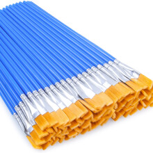 50 Pcs Small Paint Brushes for Craft, Anezus Flat Paint Brushes for Kids Small Brushes Bulk for Detail Painting Children Beginners Acrylic Watercolor