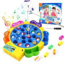 Vicloon Fishing Game for Kids, Electric Fishing Toys, Fish Game Toy with 24 Fish and 5 Fishing Rods Toy Musical Montessori Educational Learning Toys
