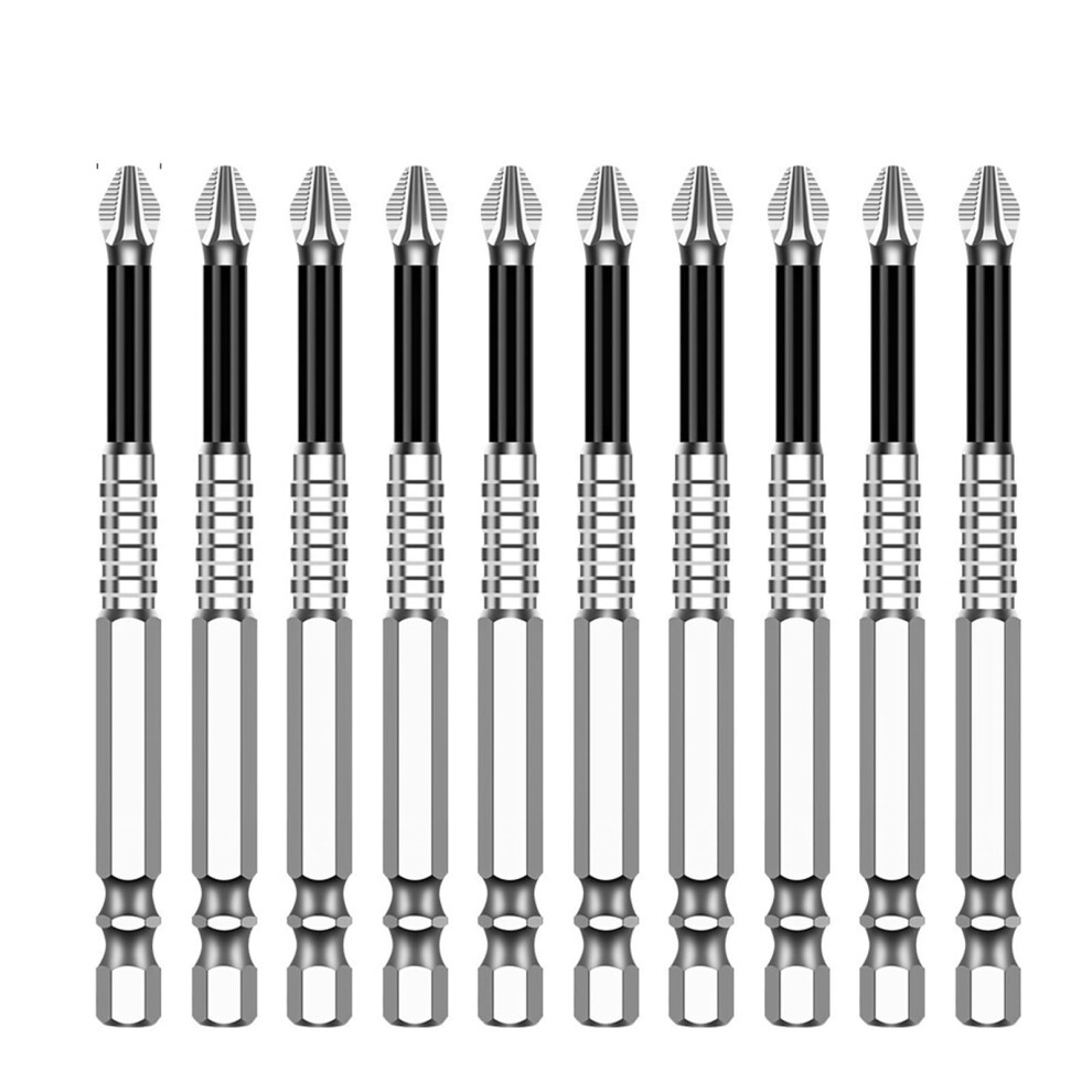 Magnetic Screwdriver Bits Set 10Pcs S2 Steel Nonslip Cross Head For Electric Drill 90Mm 9044945424980