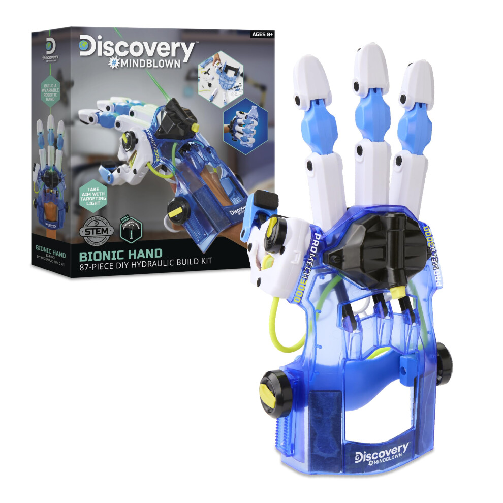 Discovery #Mindblown - Toy Diy Bionic Hand - Build Your Own Robot Hand, Construction Set, Robotics Kit For Kids And Teens - Science Kit, For Kids - 8