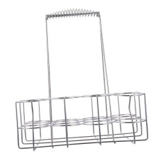 Metal Beer Bottle Carrier Tote with Handle for BBQ Picnic Parties, Rust‑Resistant Alloy Frame