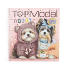 Depesche 12966 TOPModel Doggy Dress Me Up Sticker Book with 24 Pages Pre-Printed Dog Designs for Your Own Design, Includes 11 Sticker Sheets