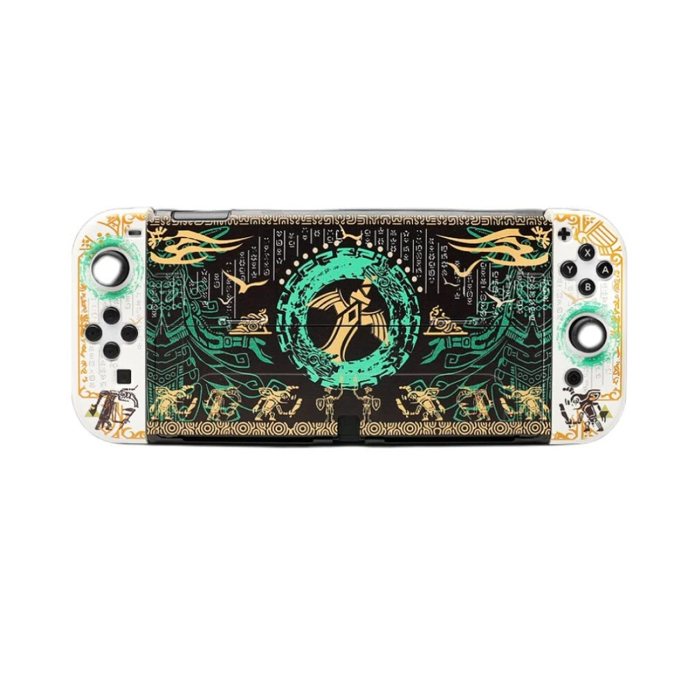 Zelda Tears Of The Kingdom Dockable Shockproof Hard Shell Cover For Nintendo Switch Oled Black 9455672906821