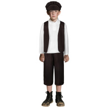 DiULi Children's Victorian Boy 4 Piece Set Vest Hat Pants Shirt,himney Sweep Costume For Children,Boys Victorian Costume for World Book Day & School