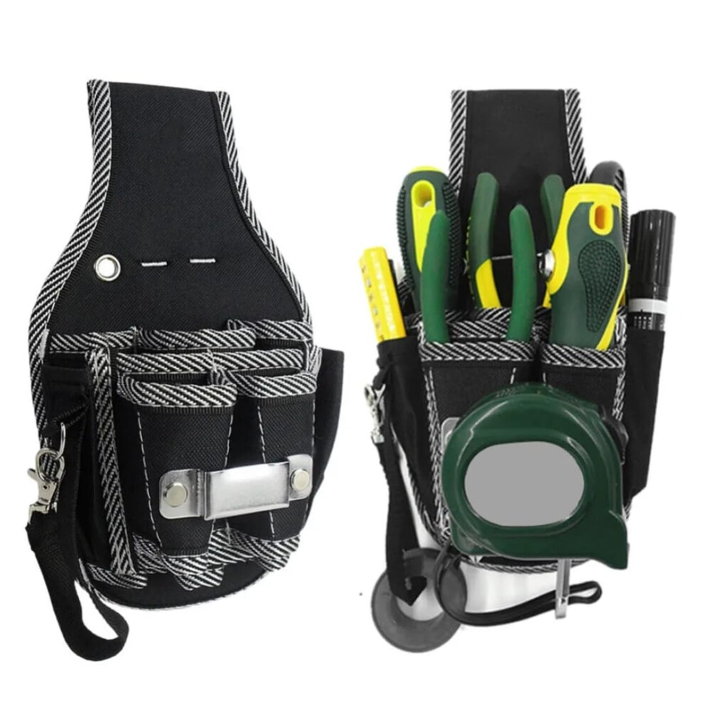 Heavy Duty Tool Belt Pouch With Multicompartment Organizer And Reinforced Stitching For Electricians 9174973529101