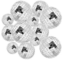 12-Pack Mini Disco Ball Cake Decorations – Glittering Party & Wedding Decor, Ideal for Birthday Cakes