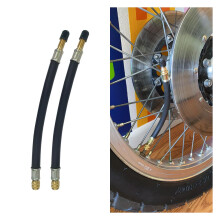 Tire Valve Stem Extender 2 Pack, Flexible Long Rubber Schrader Extension for Easy Valve Access on Motorcycles, RVs and Bicycles