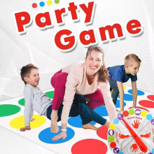 Twister Game for Kids Adults, Balance Floor Games with Spinner, Classic Floor Play Mat, Team Games, Puzzle Games for family, Party, Indoor Outdoor Fu
