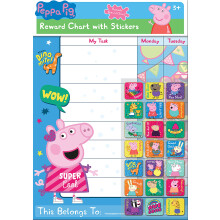Paper Projects 01.70.30.021 Peppa Pig Everyday Reward Chart and 56 Sparkly Stickers, 29.7cm x 42cm