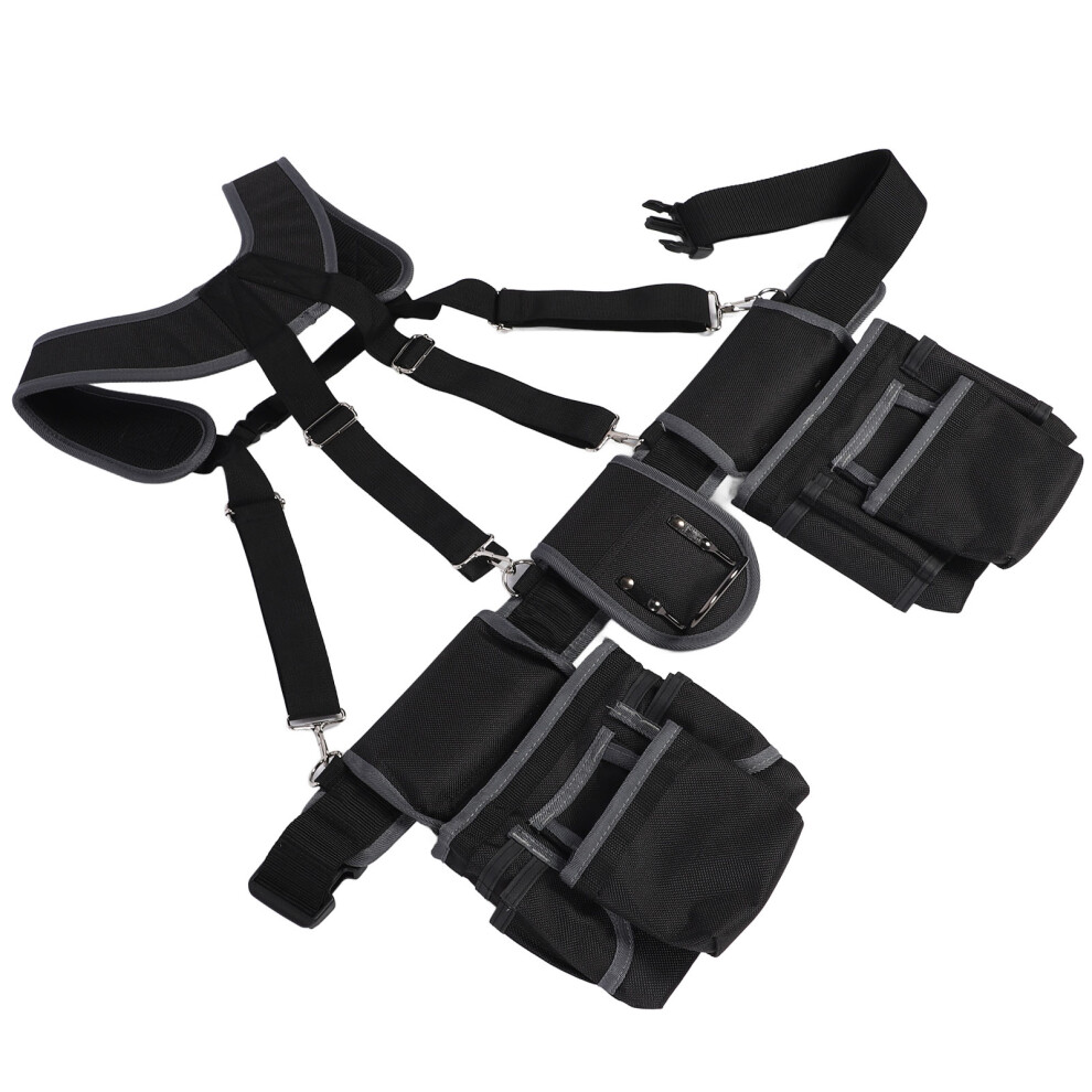 Electrician Tool Belt 12 Pockets 1680D Polyester Nylon With Strap 7901383415128
