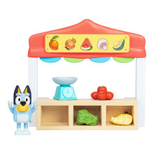 Bluey Mini Playsets Farmers Market Playset Includes Articulated Figure With Shopping Bag And Accessories With Dollarbucks