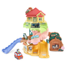 VTech Toot-Toot Drivers Road Trip Play Set, Bluey Playset includes Toy Car, Vehicle Tracks for Kids with Lights and Sounds, For Toddlers, 12 Months,