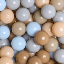 GOGOSO Ball Pit Balls for Toddler, Baby Plastic Playballs Kids Soft Pastel Non-Toxic BPA-Free, 100 Balls (Coffee Blue)