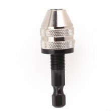 1/4 Inch Keyless Drill Chuck Adapter, Quick Change Hex Shank Bit Holder for Impact Driver