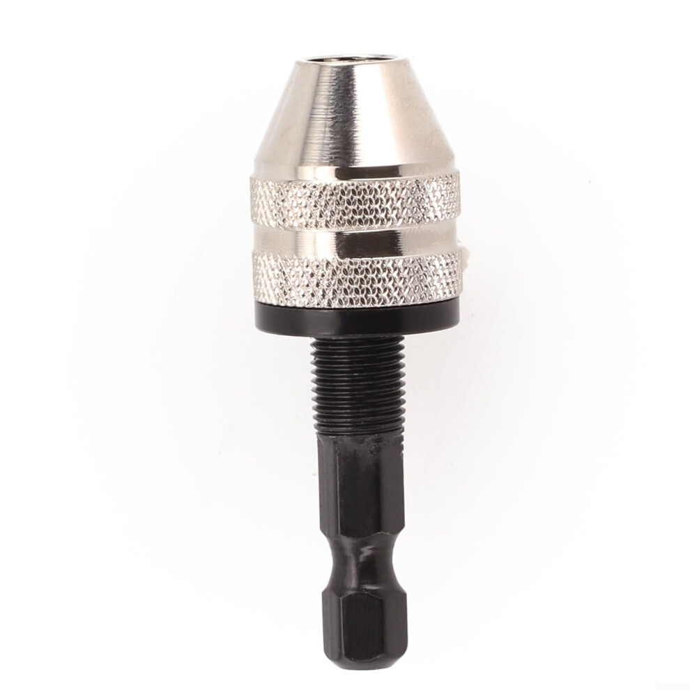 1/4 Inch Keyless Drill Chuck Adapter, Quick Change Hex Shank Bit Holder For Impact Driver 9174973529323