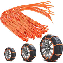 Snow Tire Chains with Enhanced Winter Road Grip, Reusable Traction Straps for Cars SUVs Trucks
