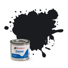 Humbrol Enamel Paint 14ML No 21 Black Gloss