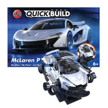Airfix QUICKBUILD Model Car Kit - McLaren P1 White Car Building Kit for Kids 6+, Construction Toys for Boys & Girls, No Glue Model Making - Classic C